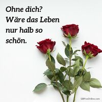 Drei rote Rosen, ein Symbol ewiger Liebe und tiefer Verbundenheit.