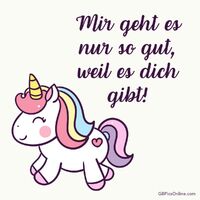 Ein fröhliches Einhorn teilt seine bunte Freude und Liebe.