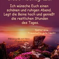 Liebe Abendgrüße!...