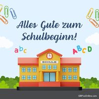 Eine fröhliche und farbenfrohe Darstellung, die zum Start des neuen Schuljahres einlädt.