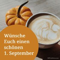 Herbstliche Gemütlichkeit bei einer Tasse Kaffee.