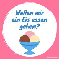 Eine süße Einladung für einen sonnigen Tag. Lass uns gemeinsam das leckere Eis genießen!
