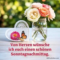 Ein liebevoll arrangiertes Stillleben, das mit zarten Blumen und einem Hauch von Romantik den Zauber des Sonntags einfängt.