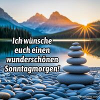 Frieden und Harmonie am Ufer eines idyllischen Sees, eingefangen in der Stille des Morgens.