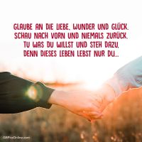 Glaube an die...