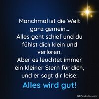 Ein einsamer Stern in der Dunkelheit erinnert uns daran, dass immer Hoffnung besteht.