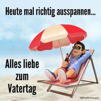 Genieße den Vatertag in vollen Zügen am sonnigen Strand.