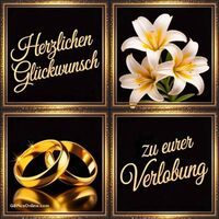 Eine wundervolle Feier der Liebe und des Engagements mit blühenden Lilien und strahlenden Ringen.