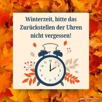 Herbstblätter und Zeitumstellung: Ein visueller Hinweis, die Uhr zu Winterzeit zurückzudrehen.